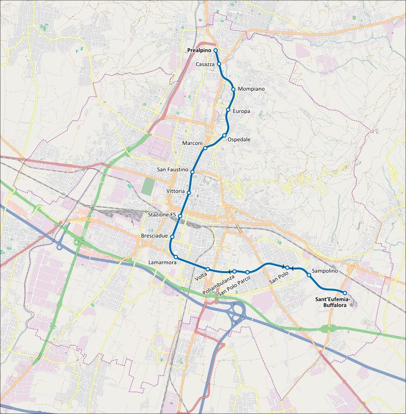 Mappa Metro Brescia