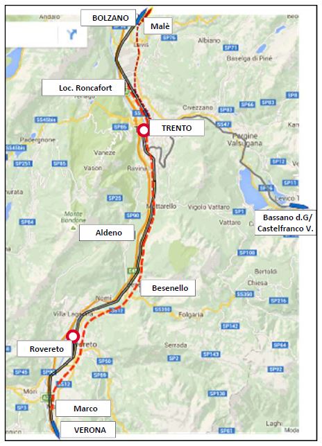 Lotto 3: Circonvallazione di Trento e Rovereto